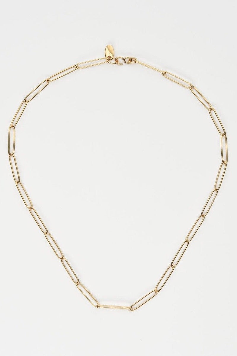 Paperclip Choker - Gold