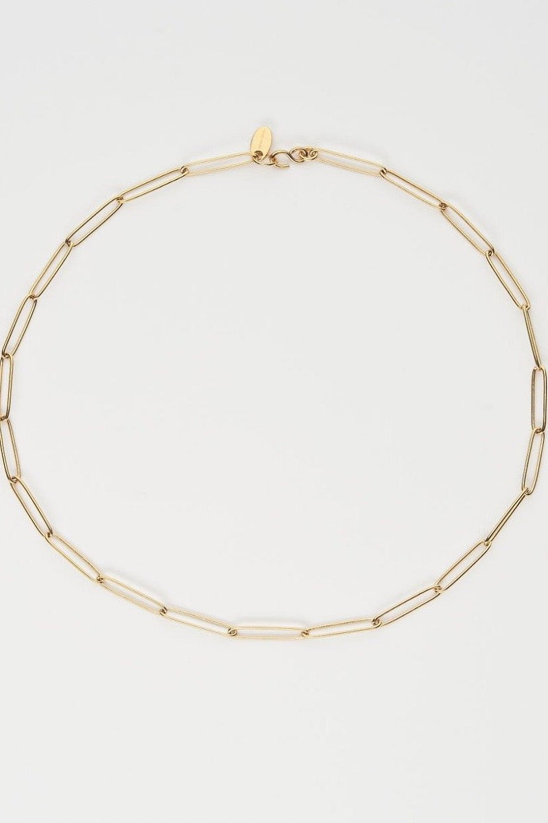 Paperclip Choker - Gold