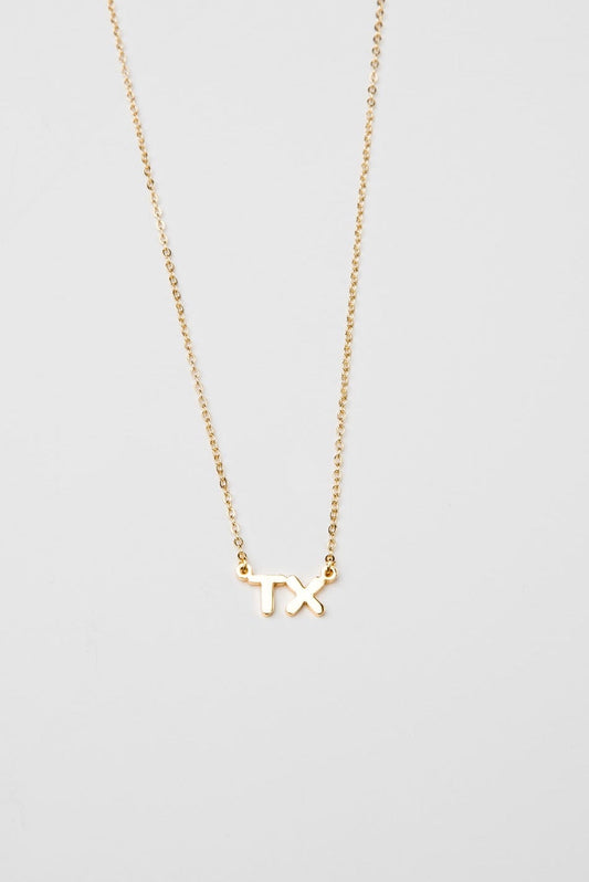 TEXAS INITIAL NECKLACE